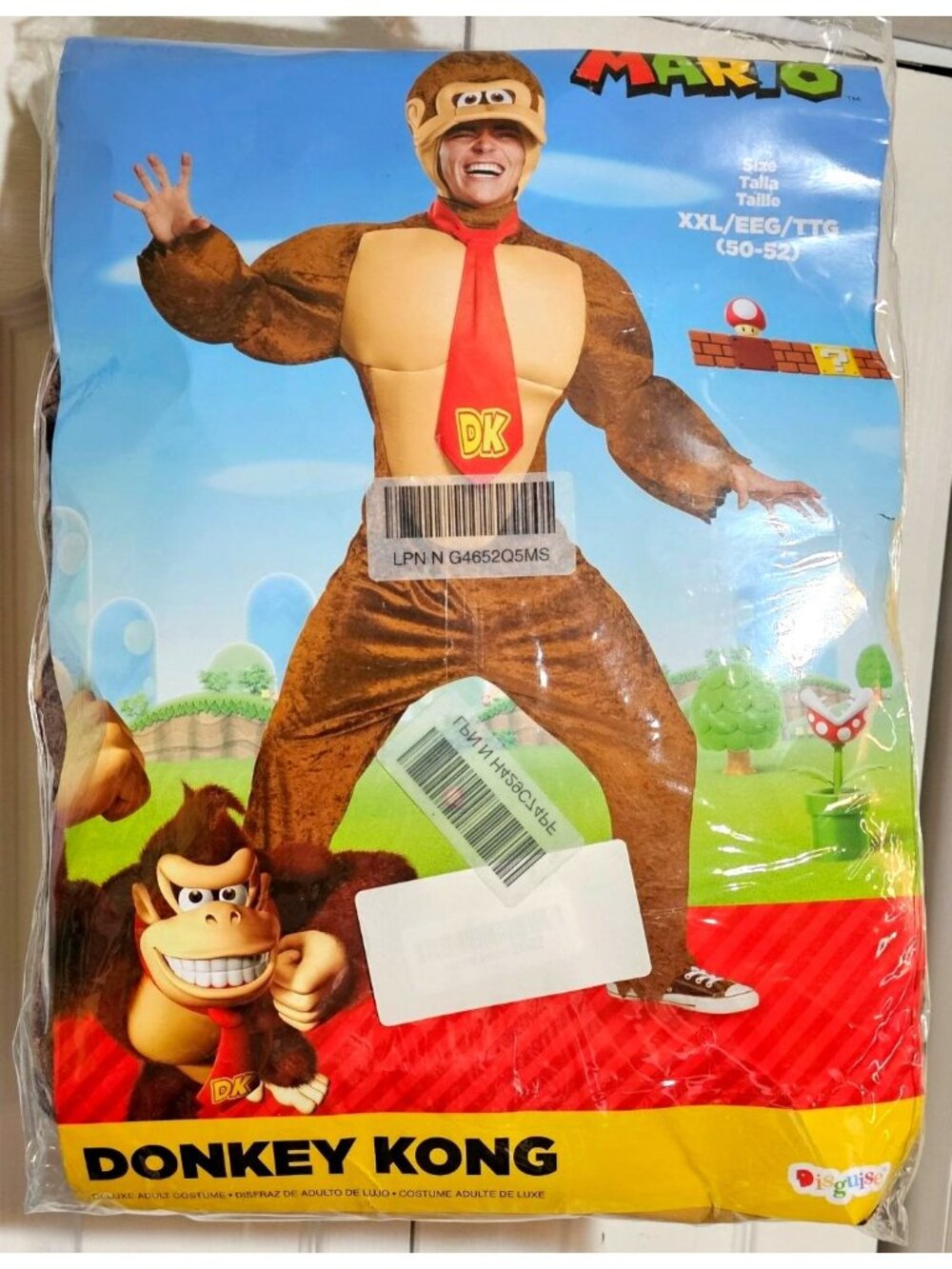 Donkey Kong Costume Adult Plus XXL Super Mario Nintendo Disguise Halloween NEW